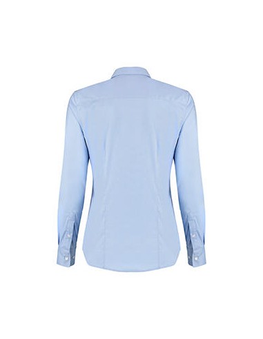 K-KK782-Womens Tailored Fit Stretch Oxford Shirt Long Sleeve
